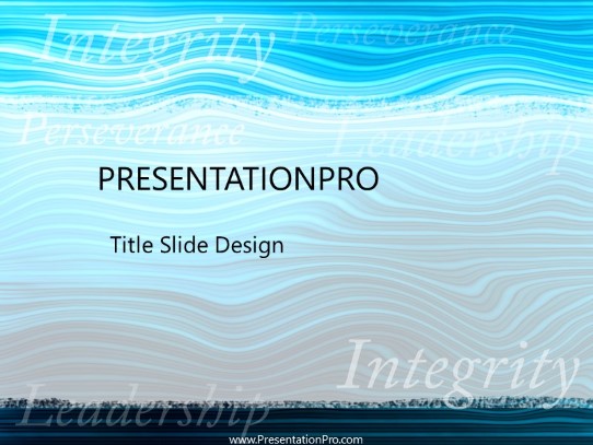 Core Values Blue PowerPoint Template title slide design