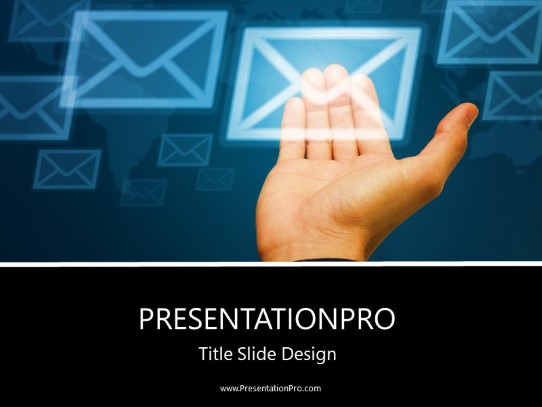 Digital Hand Delivery PowerPoint Template title slide design