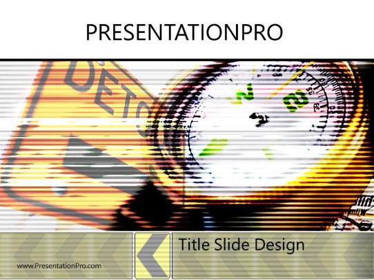Direxshun PowerPoint Template title slide design