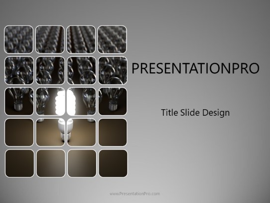 Energy Saving Bulb PowerPoint Template title slide design