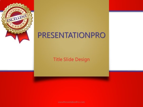 Excellent Support Red PowerPoint Template title slide design