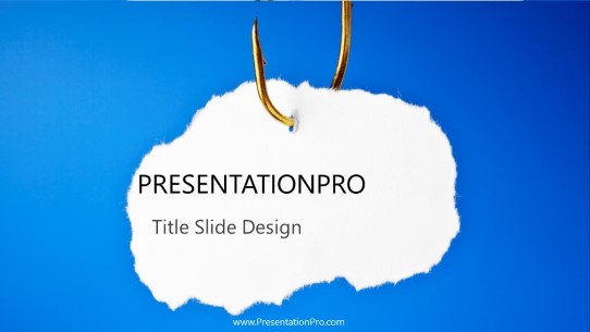 Fishing For Quotes Widescreen PowerPoint Template title slide design
