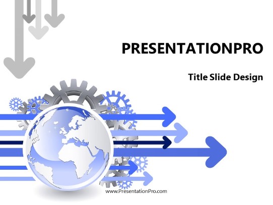 Forward Movement Blue PowerPoint Template title slide design