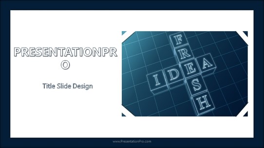 Fresh Ideas Widescreen PowerPoint Template title slide design