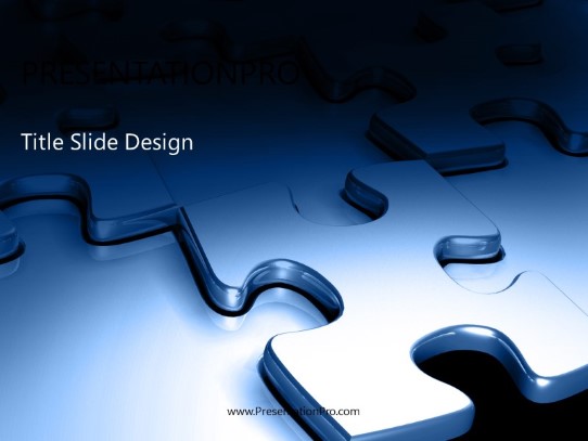 Golden Solution Blue PowerPoint Template title slide design