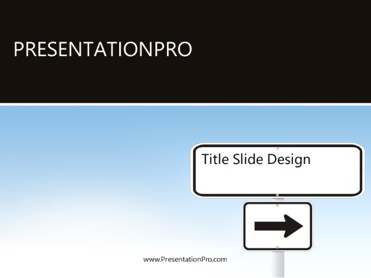 Growth Direction B PowerPoint Template title slide design