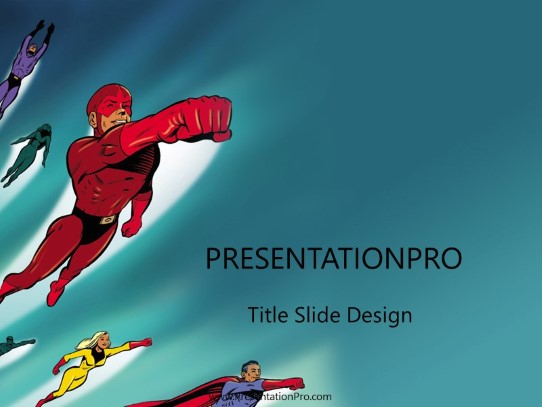 Hero09 PowerPoint Template title slide design
