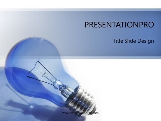 Idea Brainstorm Blue PowerPoint Template title slide design