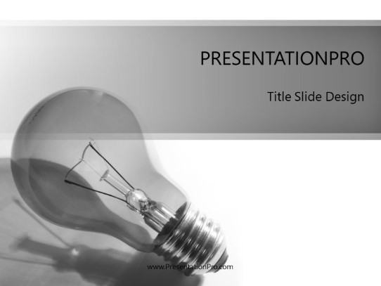 Idea Brainstorm Gray PowerPoint Template title slide design