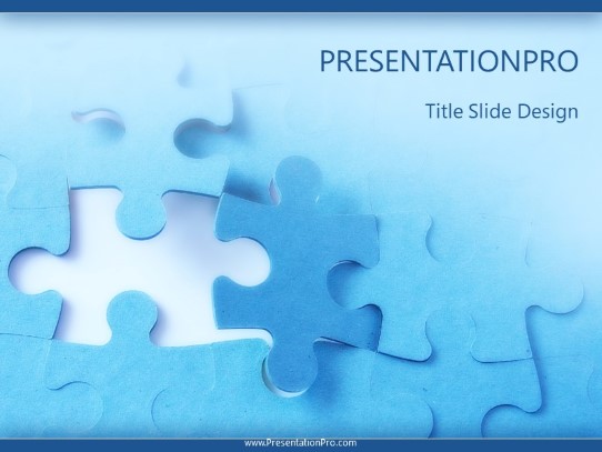 Jigsaw Puzzle Piece PowerPoint Template title slide design