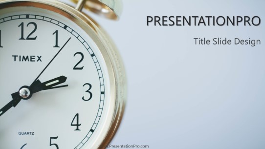 Keeping Time 01 Widescreen PowerPoint Template title slide design