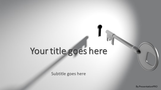 Key Hole Widescreen PowerPoint Template title slide design