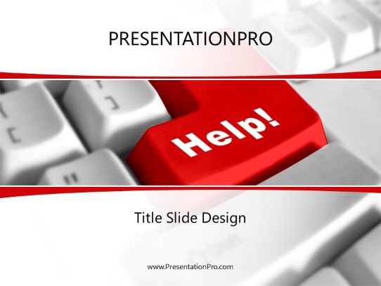 Keyboard Help PowerPoint Template title slide design