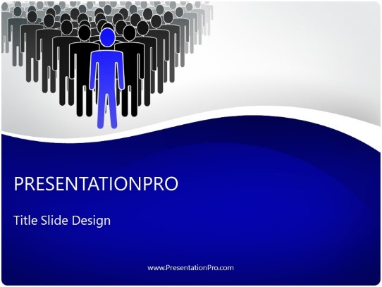 Leader Front PowerPoint Template title slide design