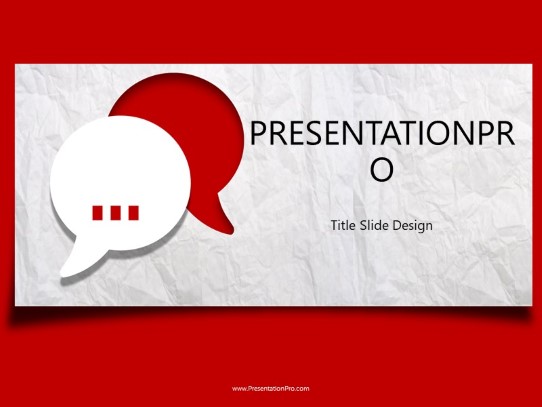 Lets Chat PowerPoint Template title slide design