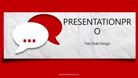Lets Chat Widescreen PowerPoint Template title slide design