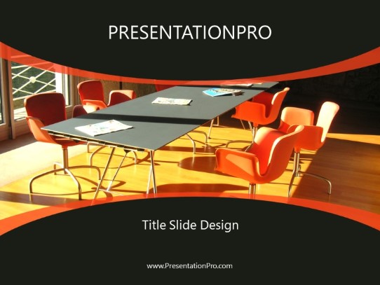 Meeting Room PowerPoint Template title slide design