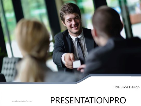 Meeting Success PowerPoint Template title slide design