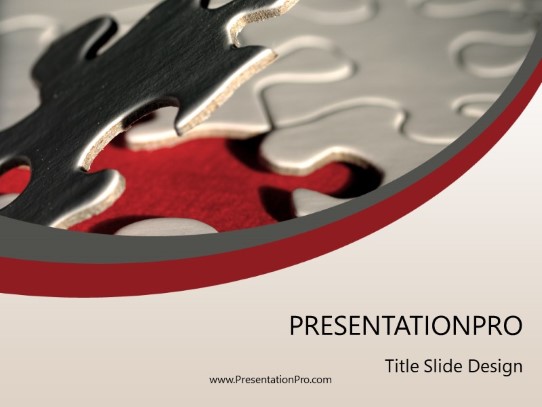 Missing Puzzle Piece PowerPoint Template title slide design