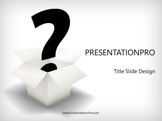 Mystery Box PowerPoint Template title slide design