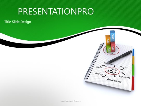Planning Success PowerPoint Template title slide design