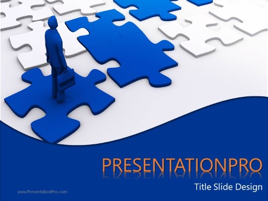 Puzzled Path PowerPoint Template title slide design