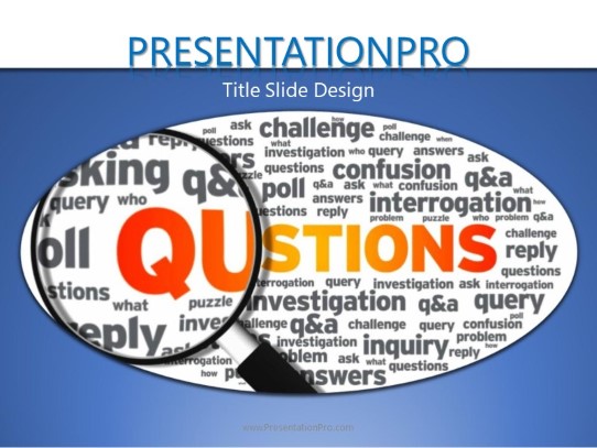 Questions Inspections PowerPoint Template title slide design