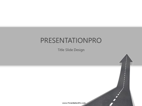 Road Arrow Direction 01 PowerPoint Template title slide design