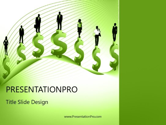 Sales Force Green PowerPoint Template title slide design