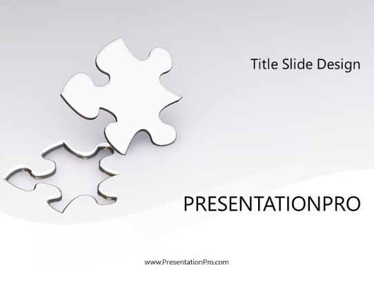 Single Solution Silver PowerPoint Template title slide design
