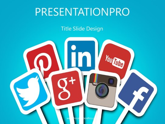Social Media Signs 01 PowerPoint Template title slide design