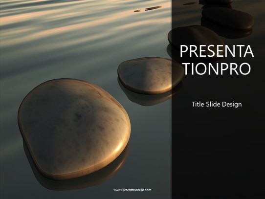 Stepping Stones 2 PowerPoint Template title slide design