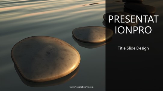 Stepping Stones Widescreen PowerPoint Template title slide design
