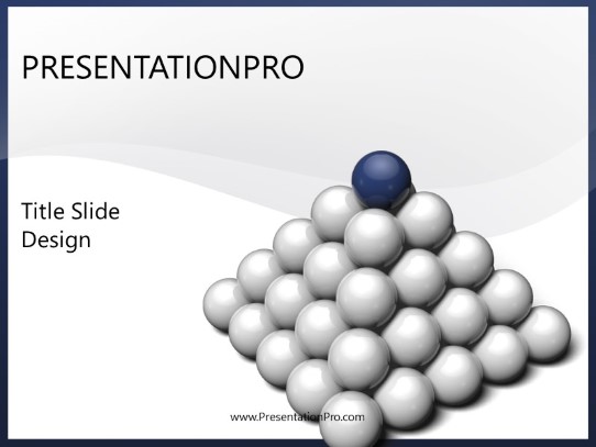 Subordinate Stack Blue PowerPoint Template title slide design