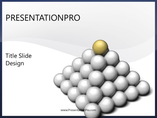 Subordinate Stack Gold PowerPoint Template title slide design