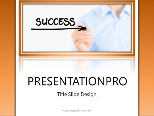 Success Direction Orange PowerPoint Template title slide design