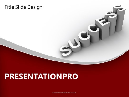 Success Growth Red PowerPoint Template title slide design