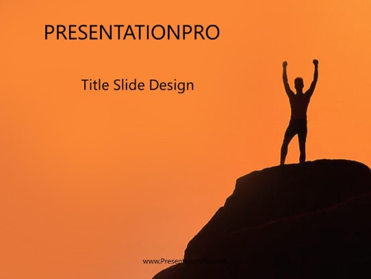 Success Orange PowerPoint Template title slide design