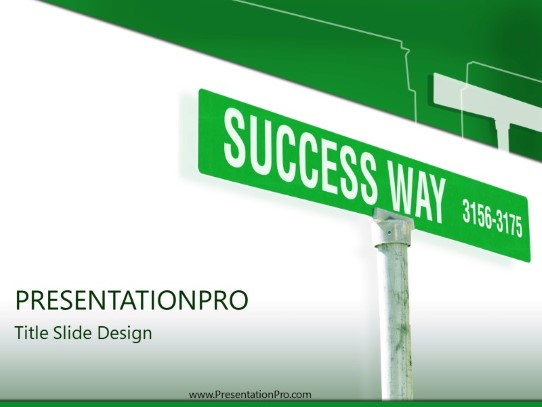 Success Way PowerPoint Template title slide design