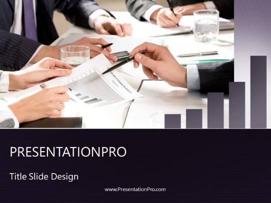 Supporting Data Chart PowerPoint Template title slide design