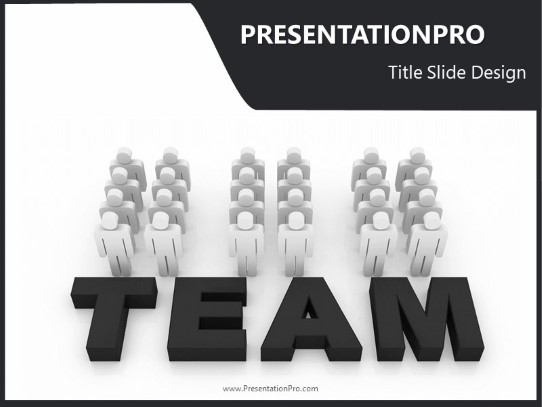 Team In Motion B PowerPoint Template title slide design