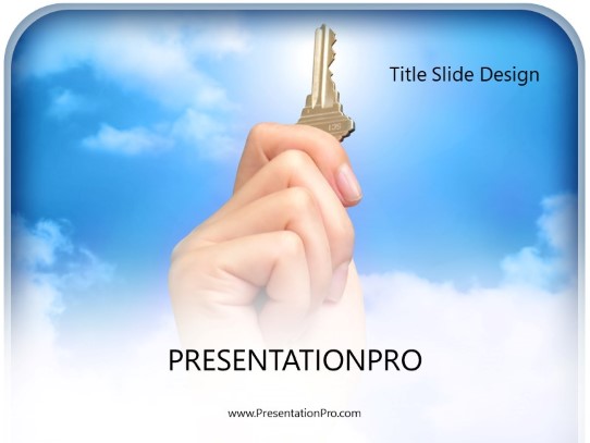 The Key PowerPoint Template title slide design