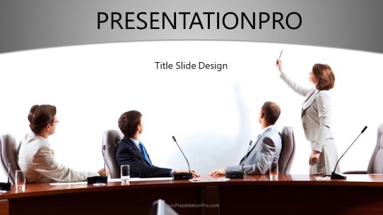 The Presenter Widescreen PowerPoint Template title slide design