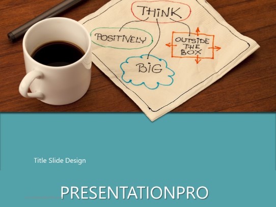 Thoughts Over Coffee Tea PowerPoint Template title slide design