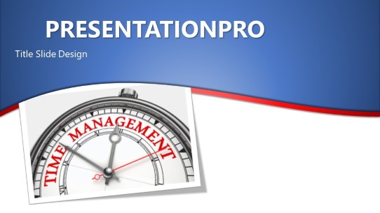 Time Management A Widescreen PowerPoint Template title slide design