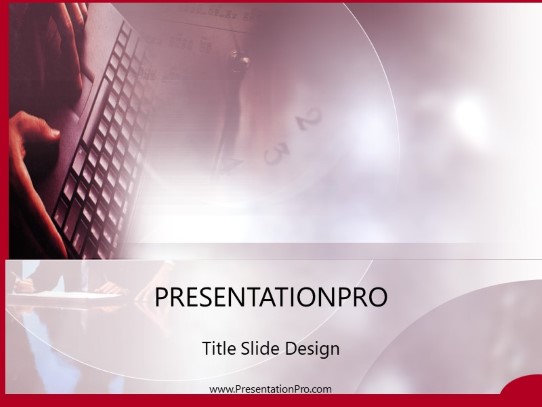 Timely Red PowerPoint Template title slide design
