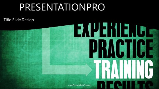 Training Results Widescreen PowerPoint Template title slide design
