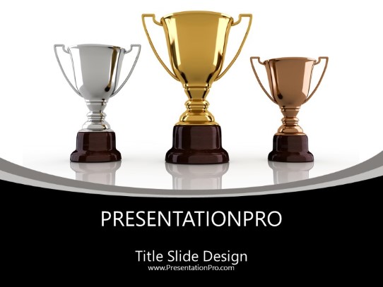 Trophy Winners PowerPoint Template title slide design