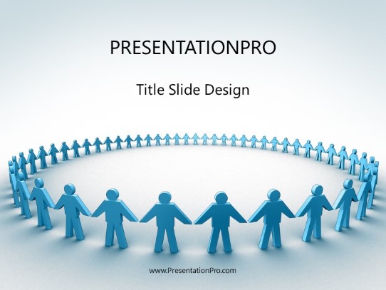 Unity Circle PowerPoint Template title slide design