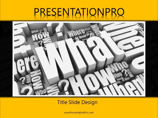 What Cluster PowerPoint Template title slide design